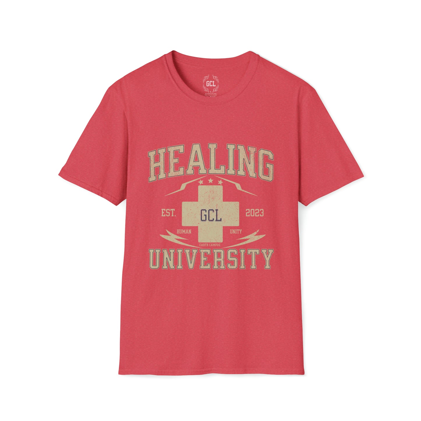 Healing University, Heal Yourself, Heal the World, "Healing Art" Series, Comfortable Commentary Collection, Social Commentary, Ultra Soft Heather Material