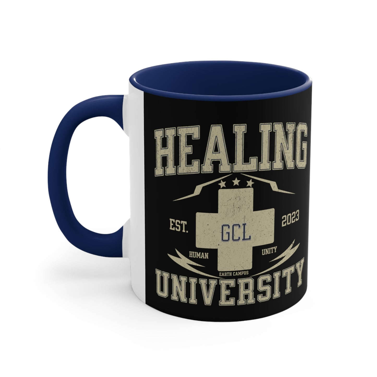 Healing University Mug, "Healing Art" Series, Social Commentary, Custom Coffee Mug