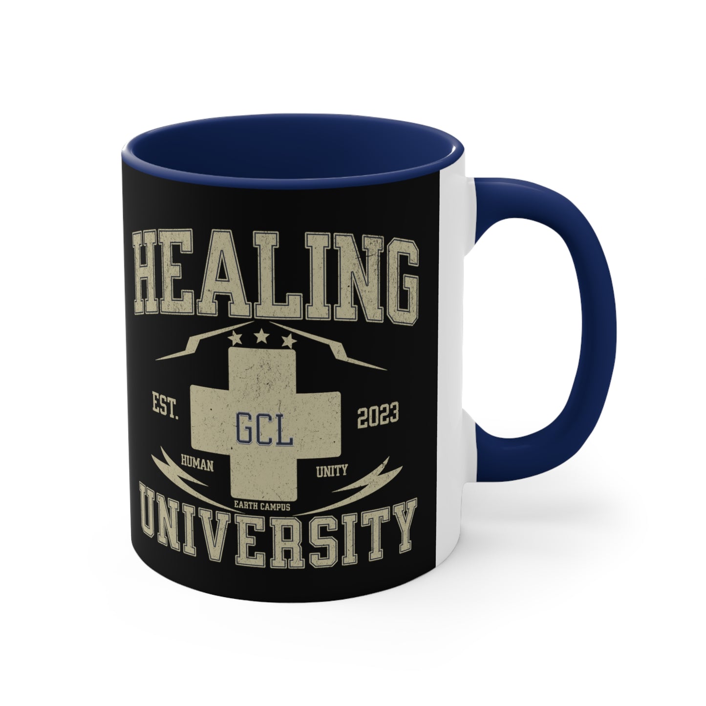 Healing University Mug, "Healing Art" Series, Social Commentary, Custom Coffee Mug