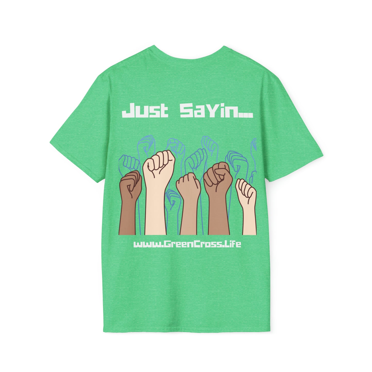 Thanksgiving is kinda Racist, "Just Sayin..." Series, 16 Bit Style Text, Comfortable Commentary Collection, Social Commentary, Ultra Soft Heather Material