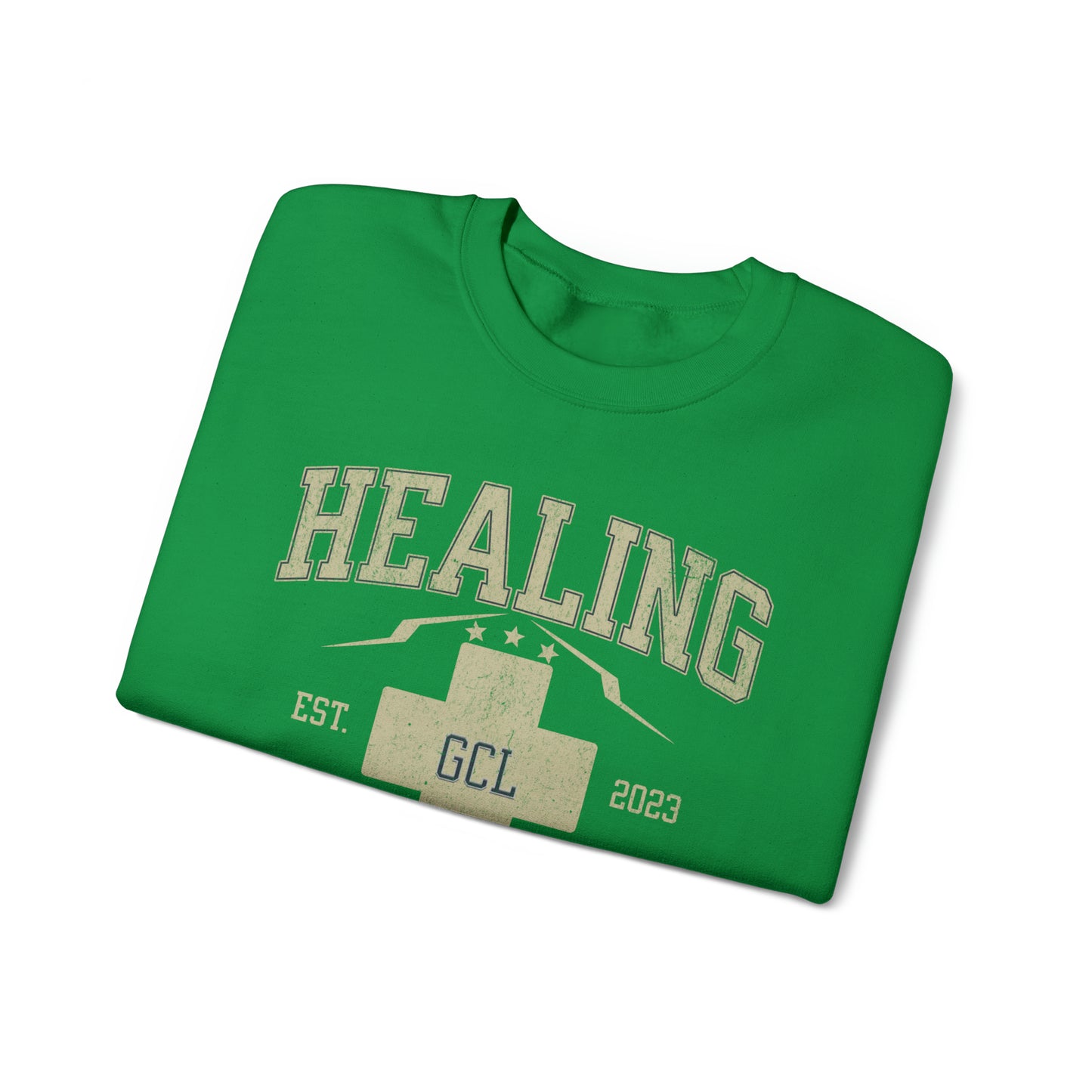 Healing University, Heal Yourself, Heal the World, "Healing Art" Series, Comfortable Commentary Collection, Social Commentary, Ultra Soft Material, Unisex Heavy Blend™ Crewneck Sweatshirt