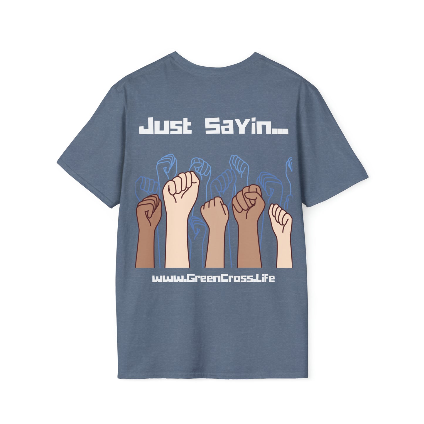 Thanksgiving is kinda Racist, "Just Sayin..." Series, 16 Bit Style Text, Comfortable Commentary Collection, Social Commentary, Ultra Soft Heather Material