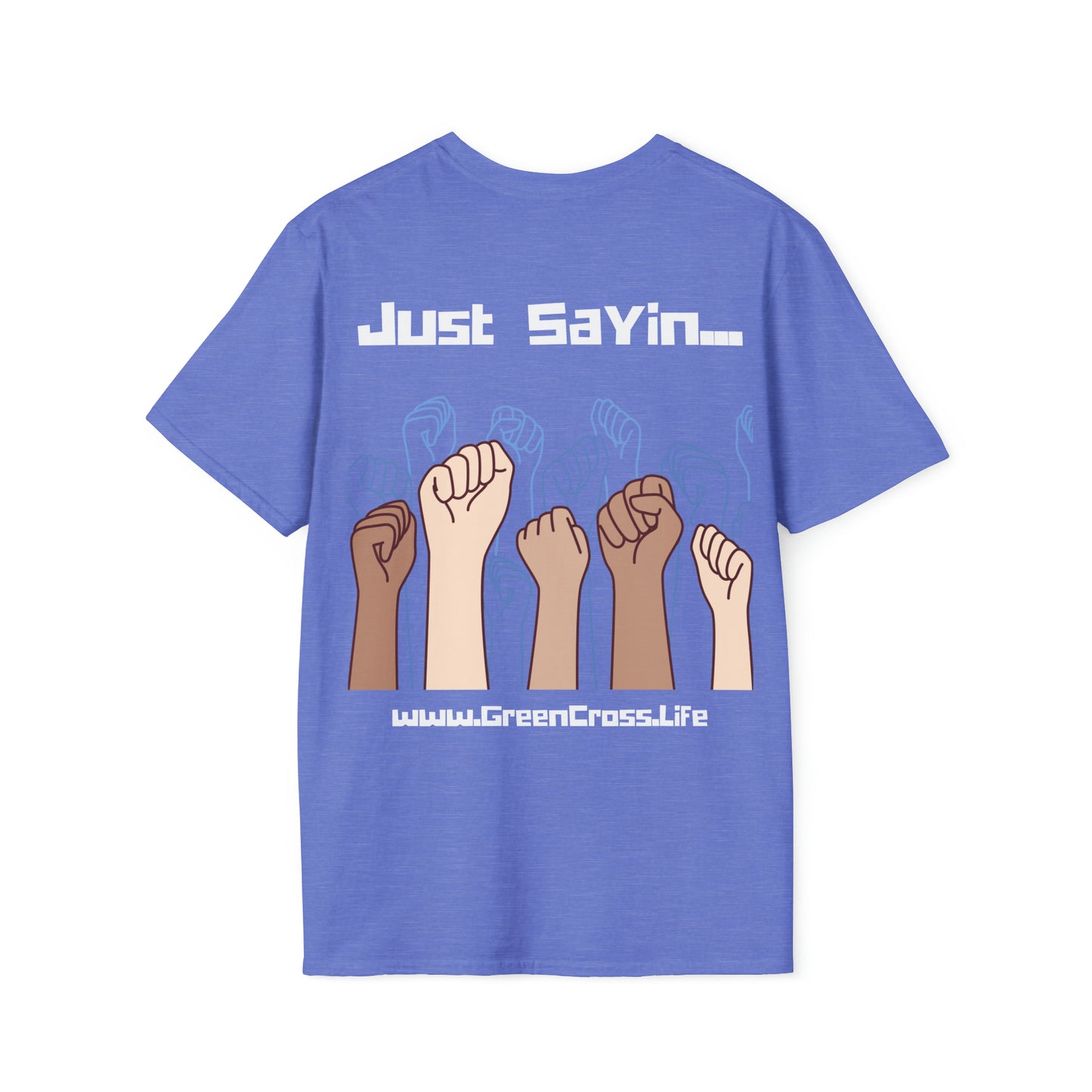 Thanksgiving is kinda Racist, "Just Sayin..." Series, 16 Bit Style Text, Comfortable Commentary Collection, Social Commentary, Ultra Soft Heather Material