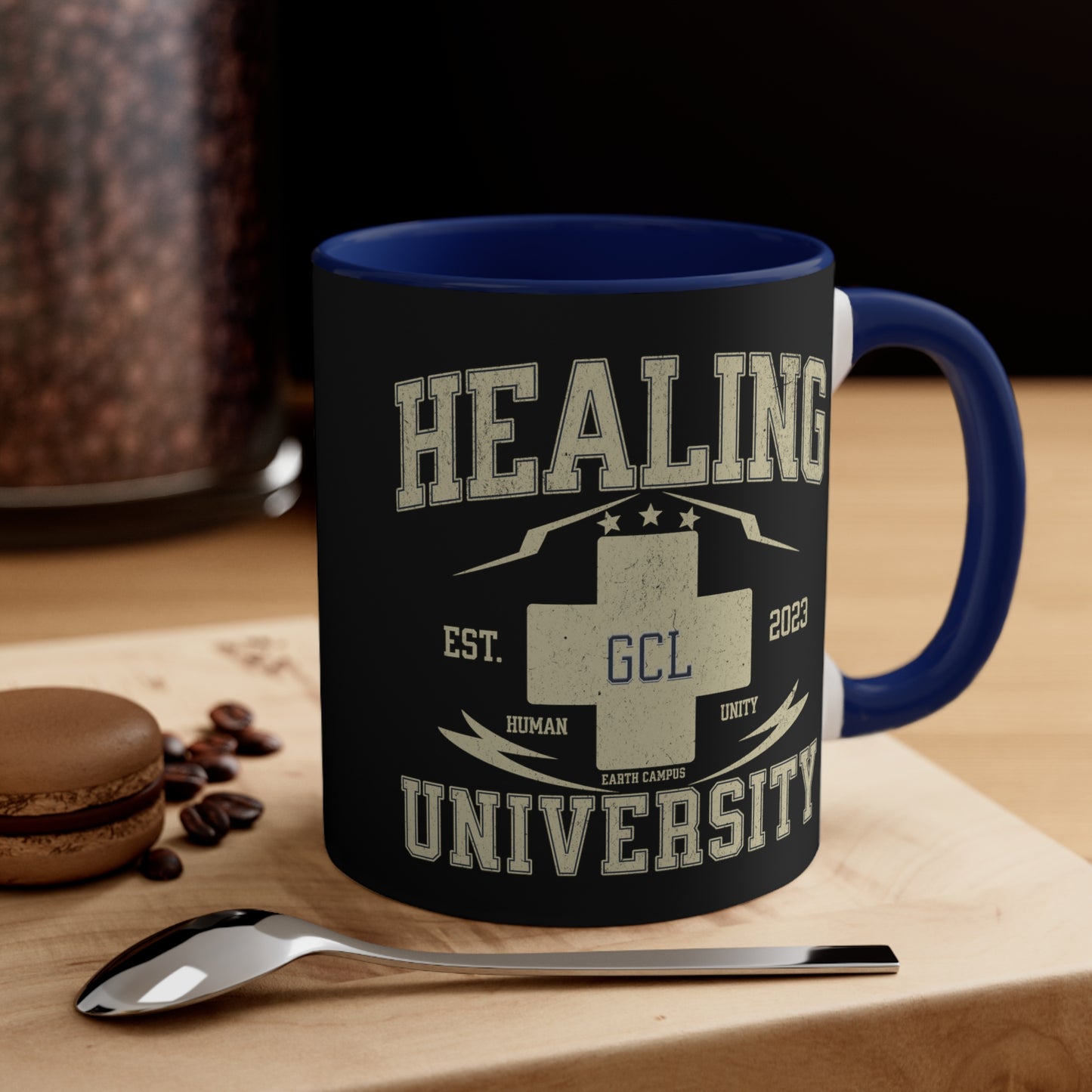 Healing University Mug, "Healing Art" Series, Social Commentary, Custom Coffee Mug